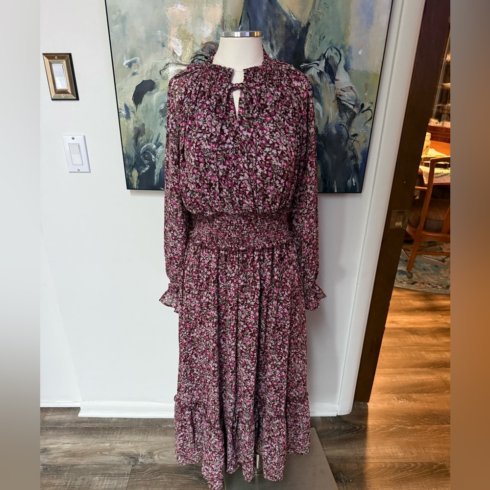 In Bloom Pink Floral Long Sleeve Dress